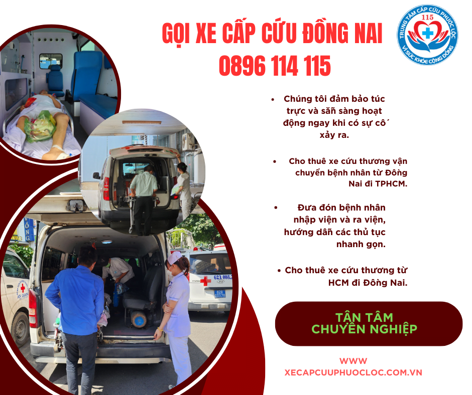Gọi xe cấp cứu Biên Hoà Đồng Nai 0896 114 115
