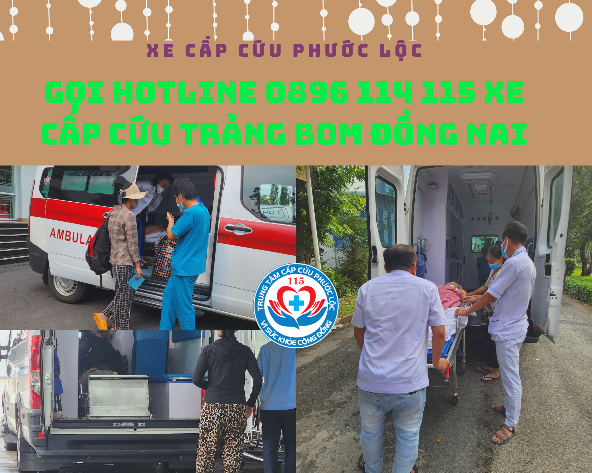 Gọi hotline 0896 114 115 cấp cứu Trảng Bom Đồng Nai nhanh chóng,uy tín