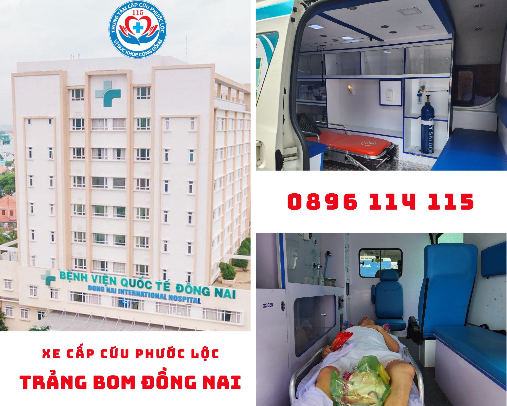 Xe cấp cứu Phước Lộc Trảng Bom Đồng Nai gọi là đến ngay