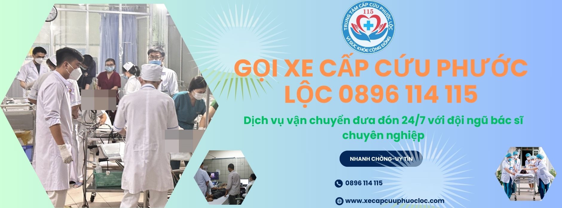 xe cấp cứu Phước Lộc Phan Rang-Tháp Chàm Ninh Thuận đưa rước bệnh nhân