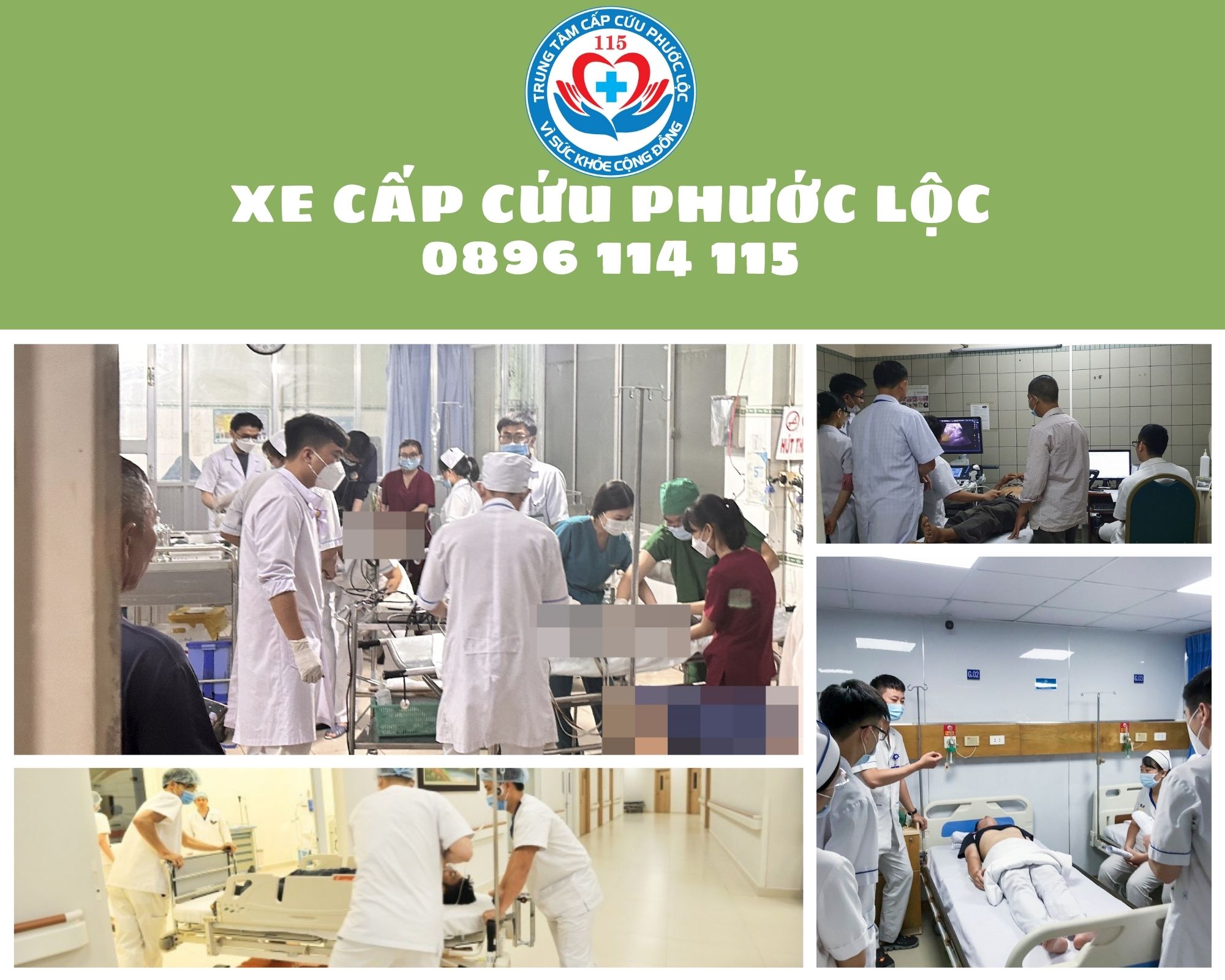 xe cấp cứu Phước Lộc vận chuyển đưa đón tái khám tại bệnh viện Thánh Tâm