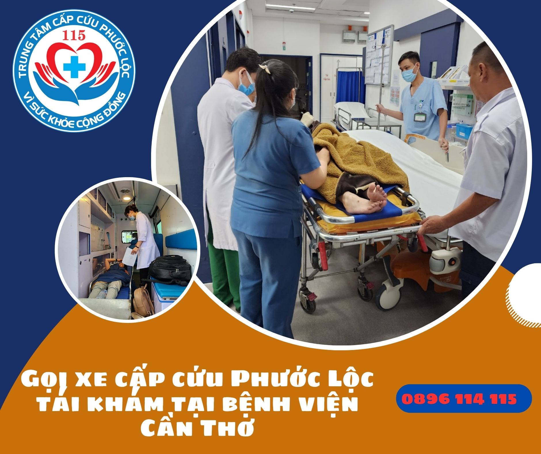 Gọi xe cấp cứu Phước Lộc vận chuyển bệnh tái khám tại bệnh viện đa khoa trung ương Cần Thơ