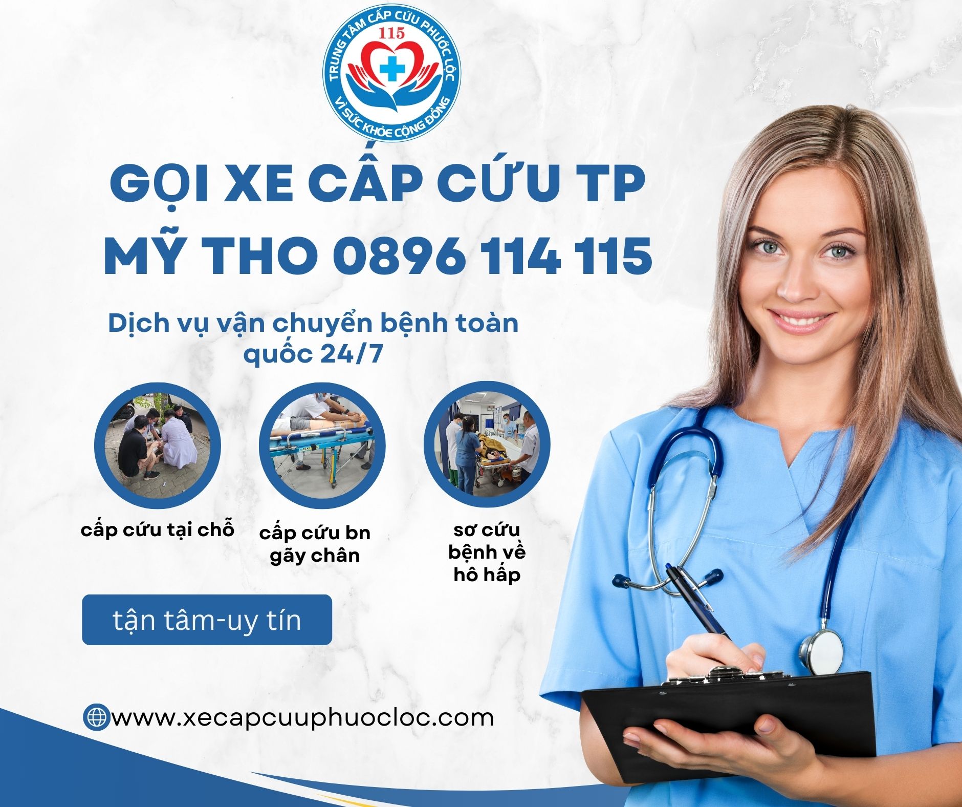 gọi xe cứu thương tp mỹ tho tiền giang 0896 114 115