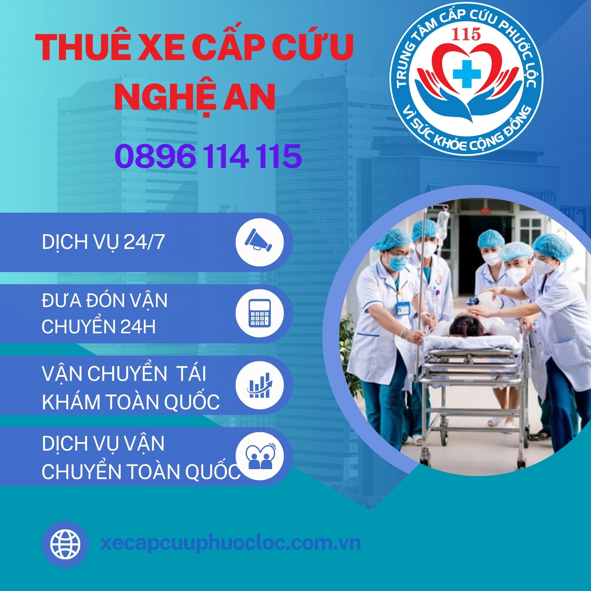 xe cấp cứu Nghệ An 0896 114 115