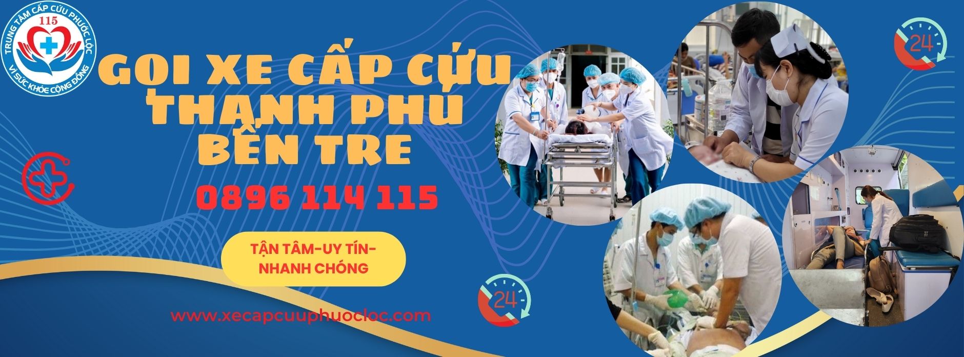 Thuê xe cứu thương Thạnh Phú Bến Tre 0896 114 115 hỗ trợ nhanh chóng
