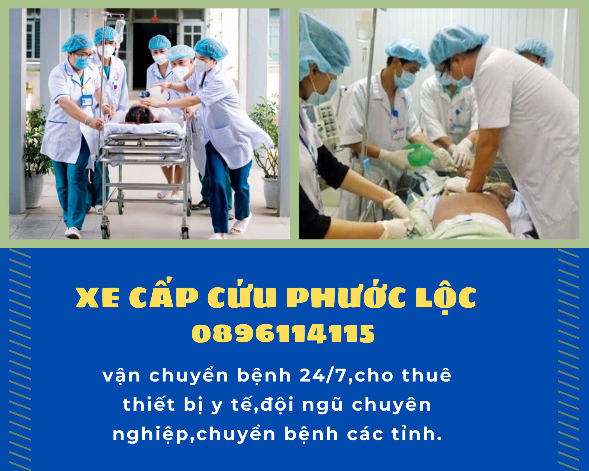 xe cứu thương Phước Lộc vận chuyển đưa đón tái khám tại bệnh viện nhi đồng 0896 114 115