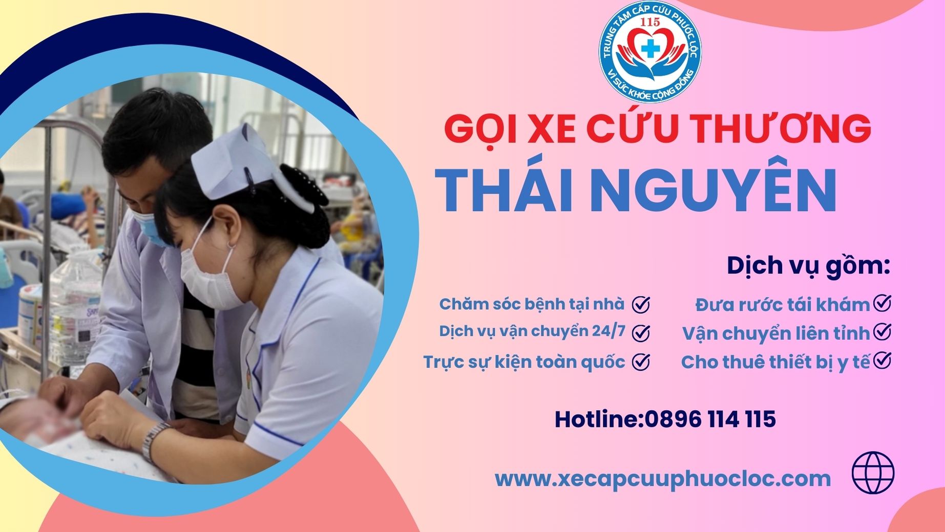 Thuê xe cứu thương Thái Nguyên 24/7