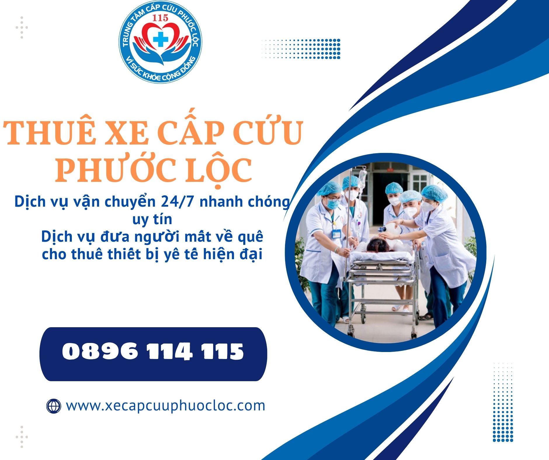 thuê xe cứu thương bệnh viện đại học y dược 0896114115