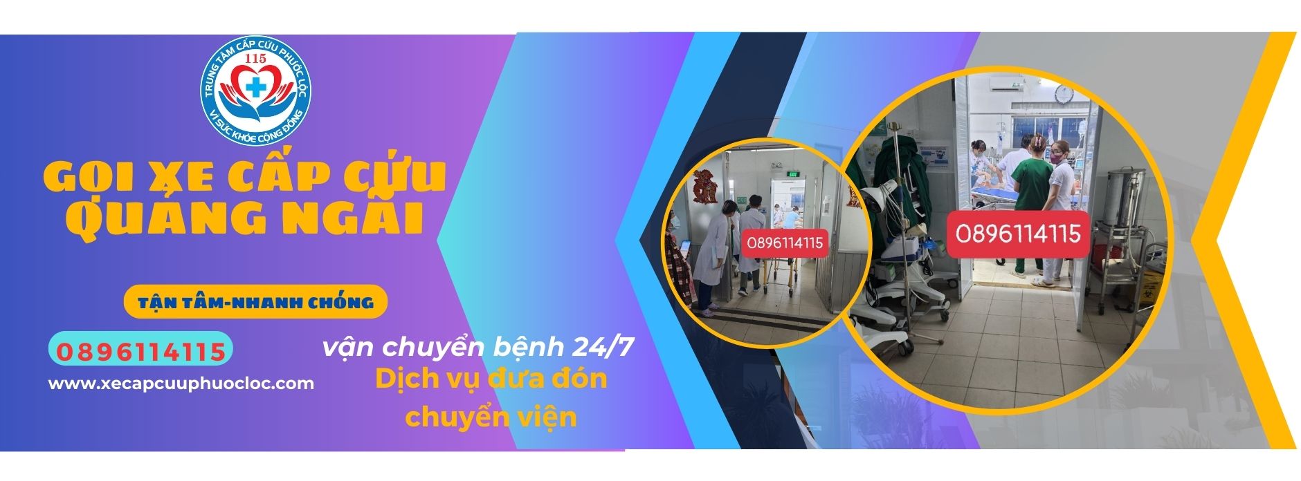 thuê xe cấp cứu Quảng Ngãi 0896 114 115