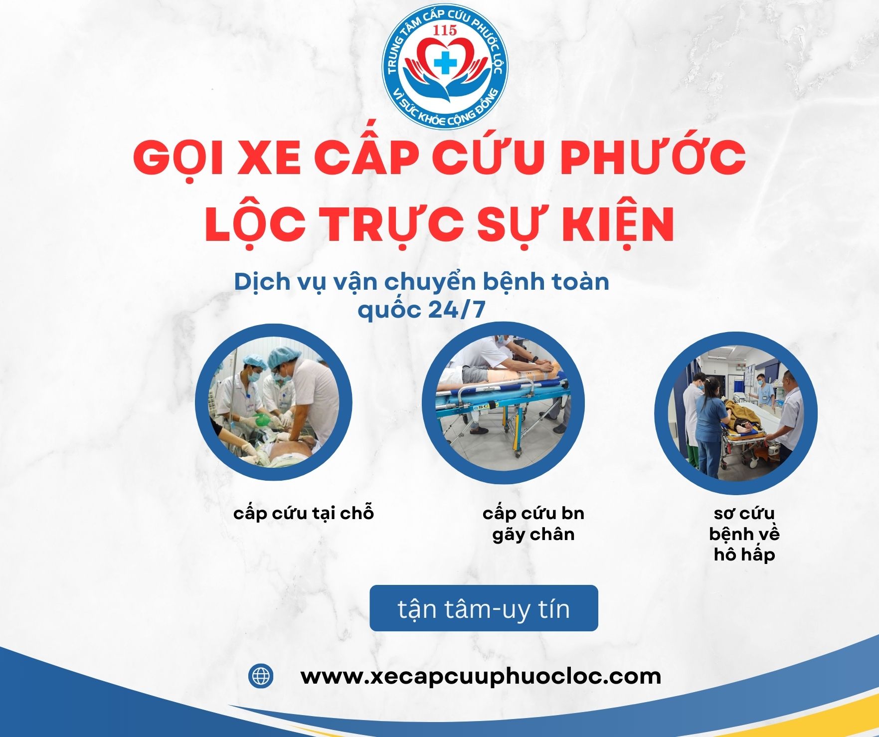 gọi xe cấp cứu trực sự kiện 0896 114 115