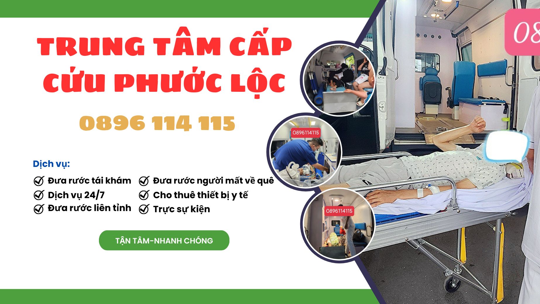 Trung tâm cấp cứu Phước Lộc 0896 114 115 nhanh chóng