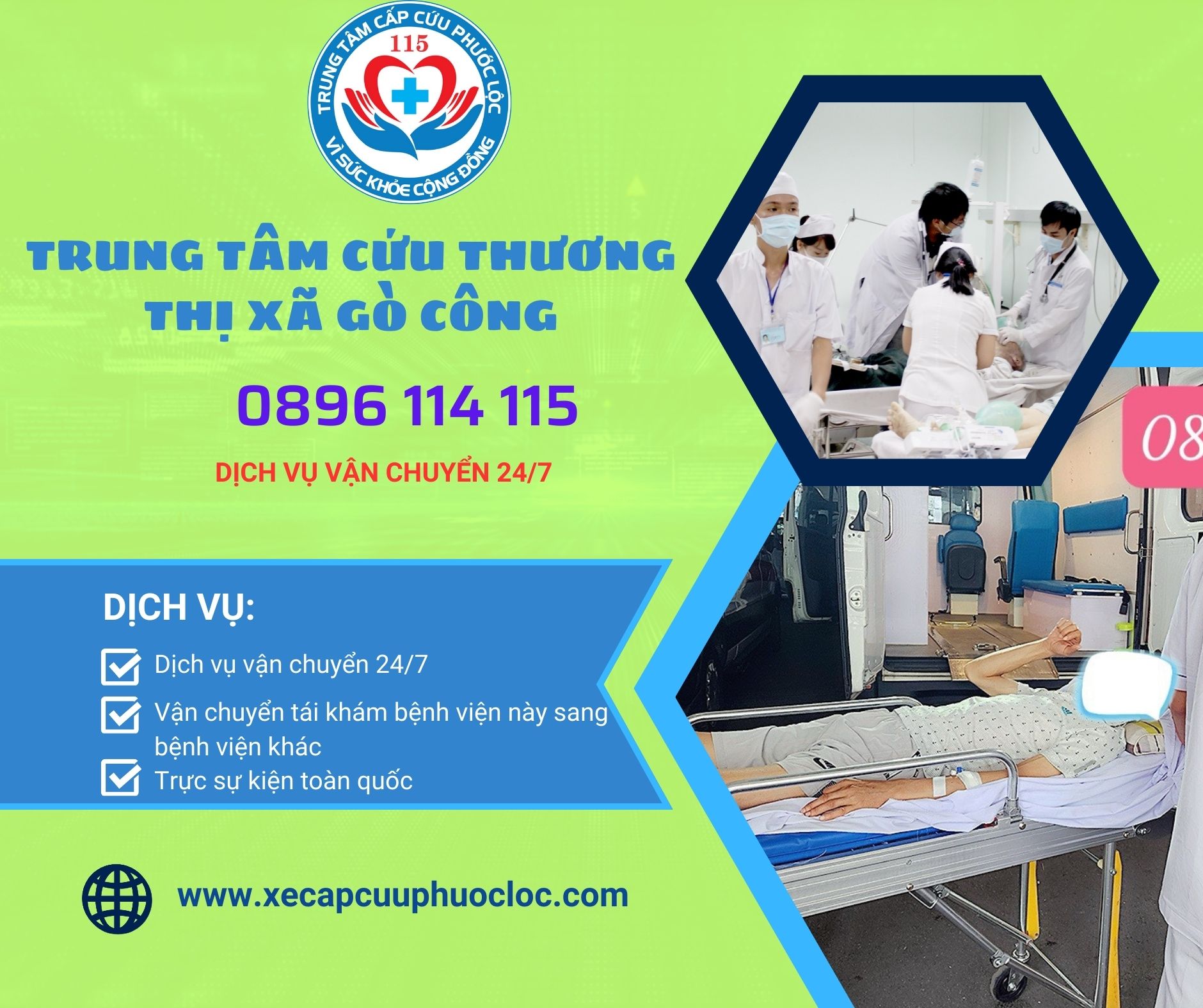 thuê xe cấp cứu thị xã gò công 0896 114 115