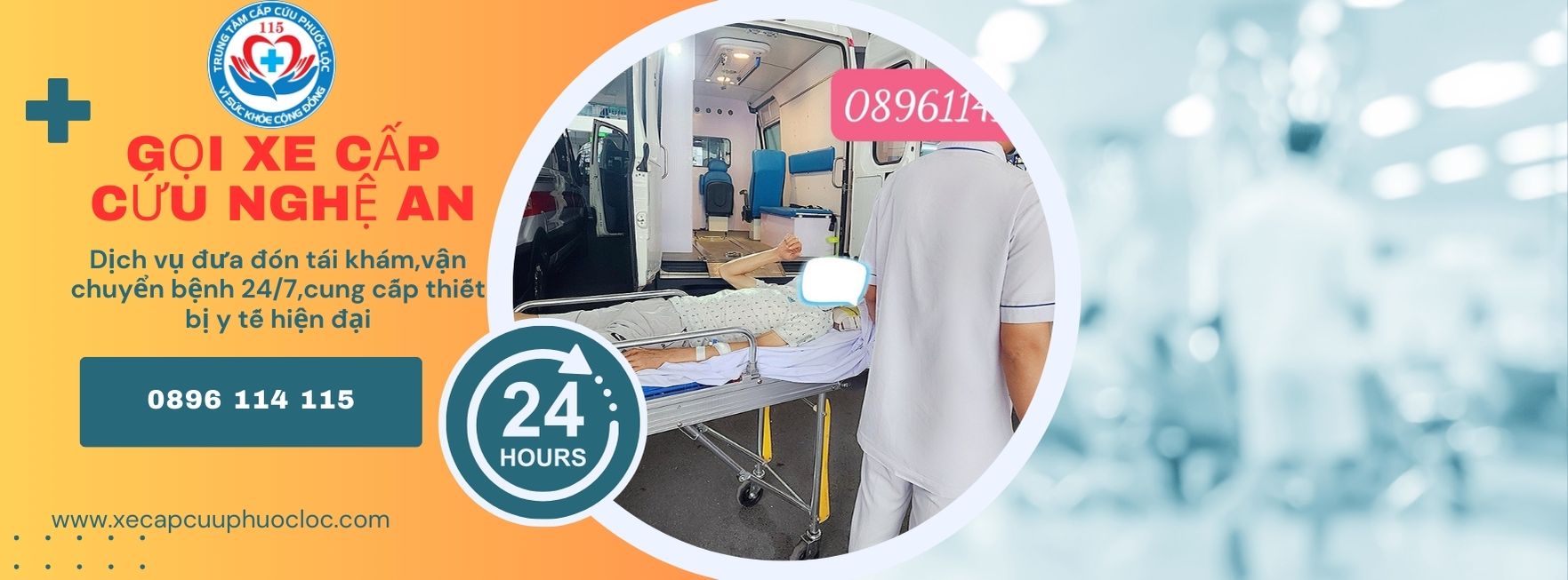 Thuê xe cấp cứu Nghệ AN 0906 114 115 nhanh chóng uy tín