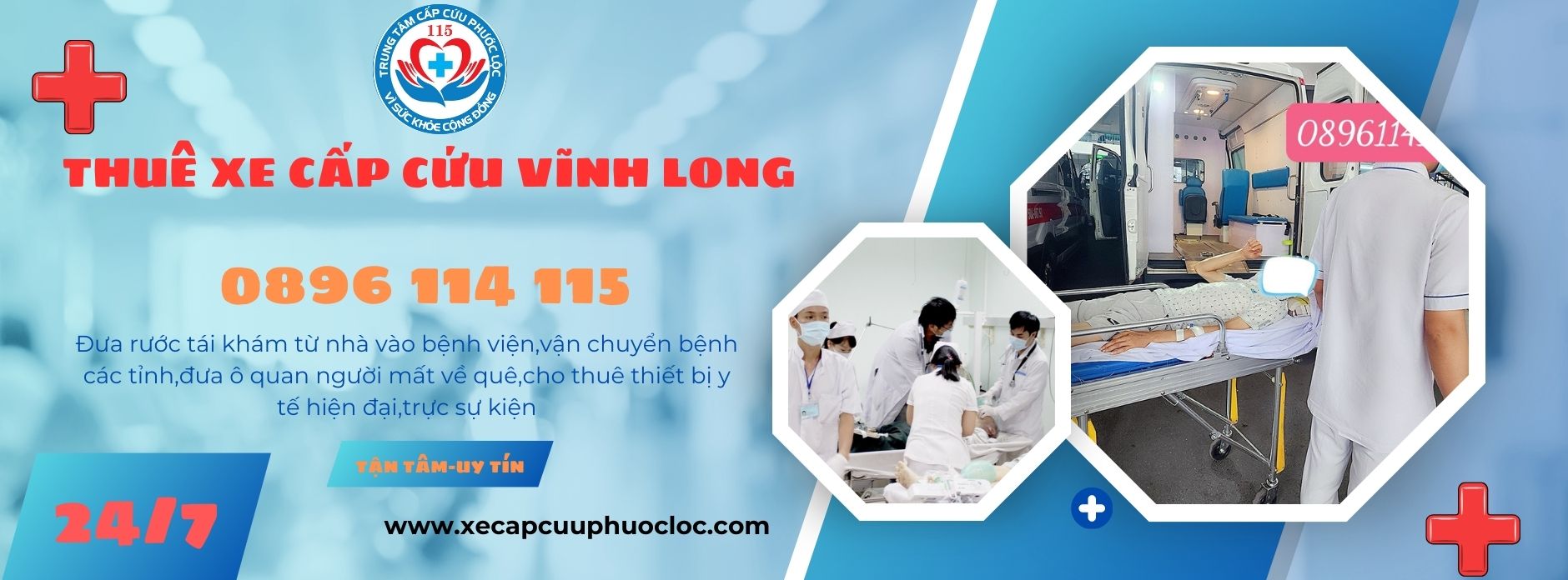 thuê xe cấp cứu Vĩnh Long 0896 114 115