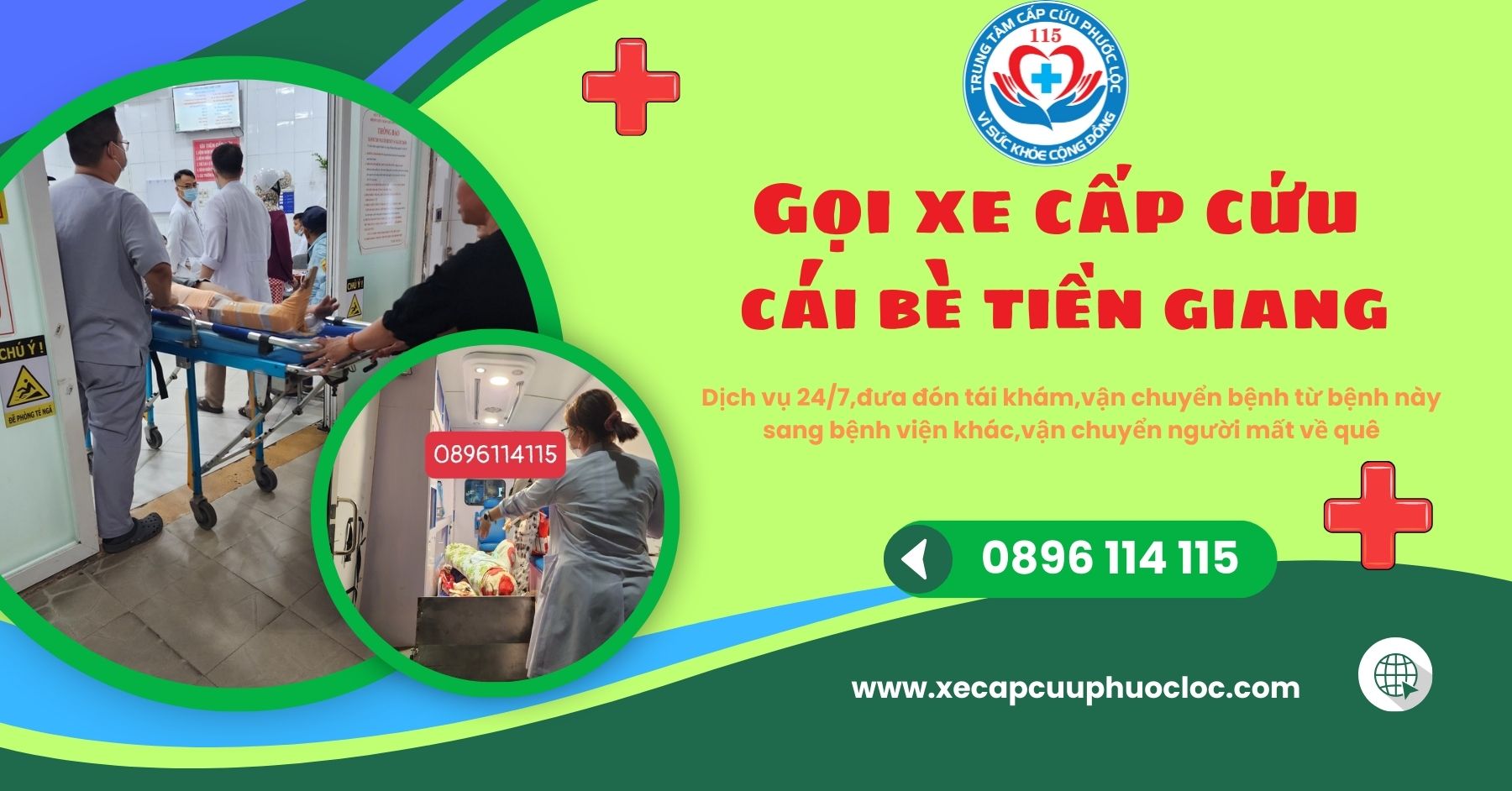 thuê xe cấp cứu huyện Cái Bè Tiền Giang 0896 114 115
