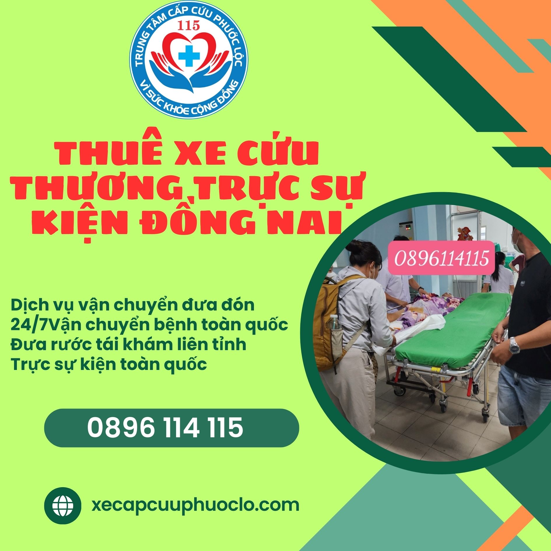 thuê xe cấp cứu trực sự kiện Đồng Nai 0896 114 115