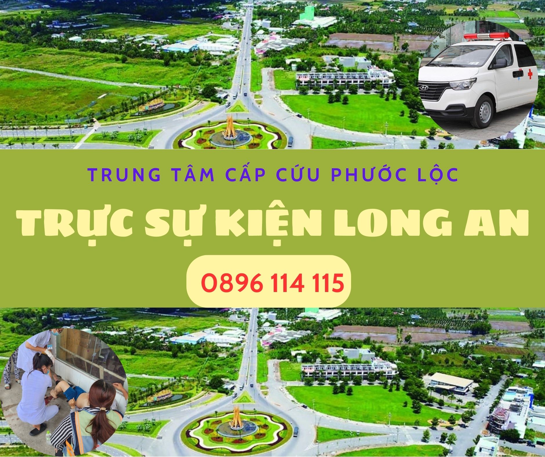 Thuê xe cấp cứu Phước Lộc trực sự kiện tại Long An 0896 114 115