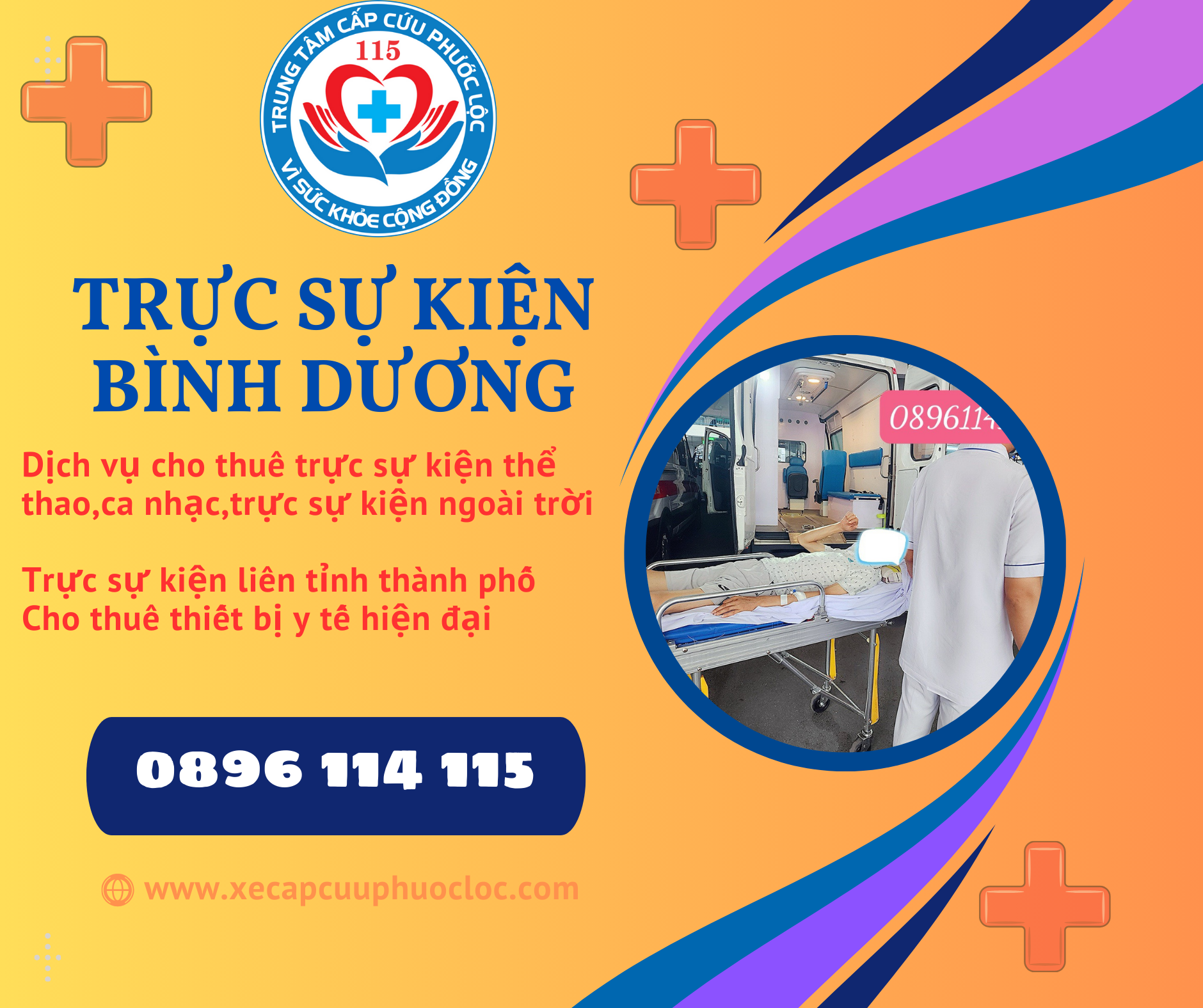 gọi xe cấp cứu trực sự kiện Bình Dương 0896 114 115