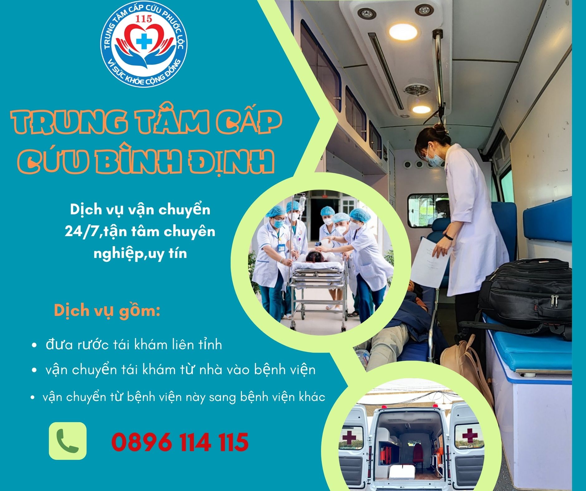 số điện thoại xe cấp cứu Bình Định nhanh chóng uy tín