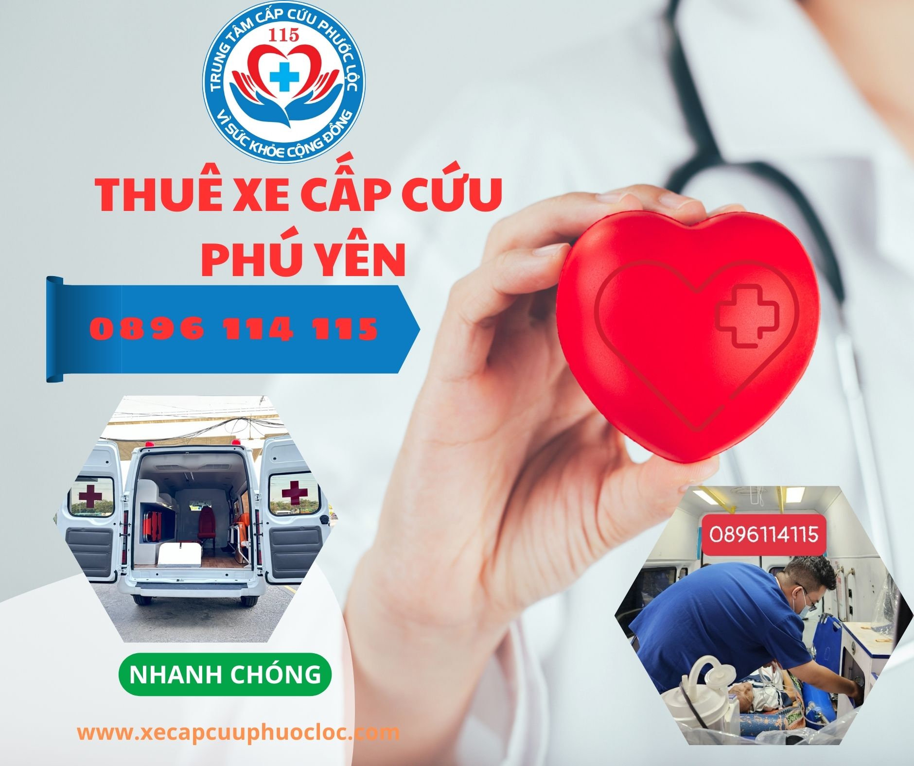gọi xe cấp cứu Phú Yên 0896 114 115