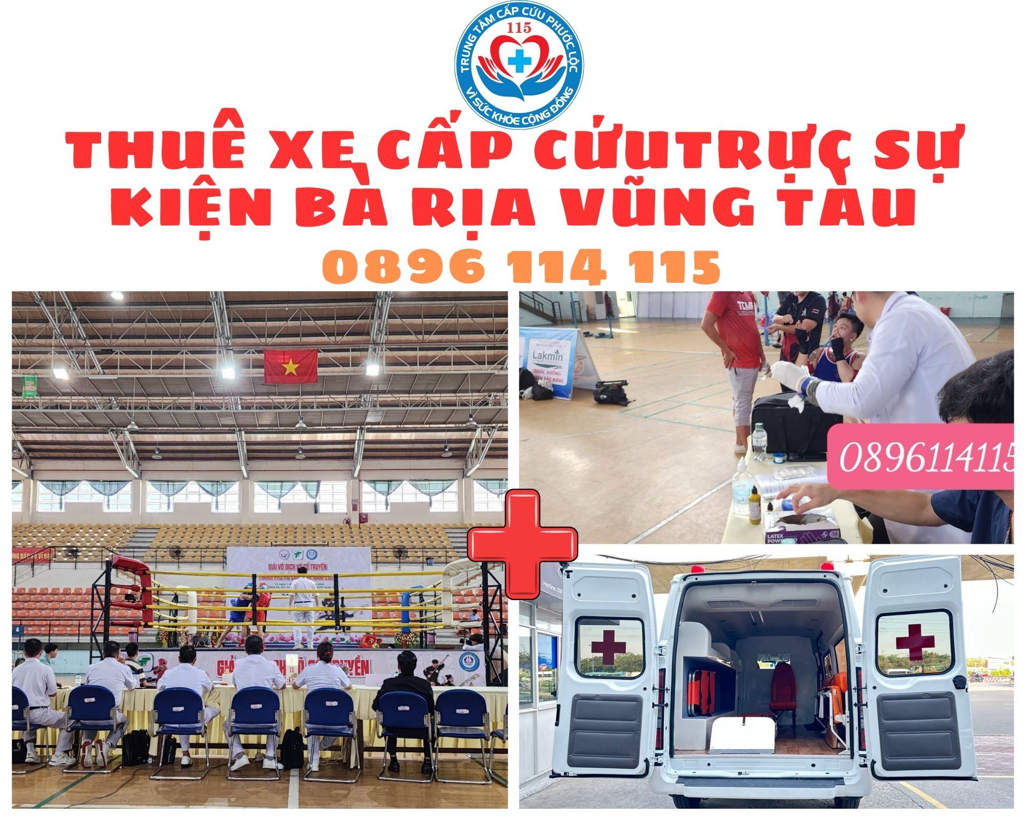 Thuê xe cấp cứu trực sự kiện Bà Rịa Vũng Tàu 0896 114 115 chuyên nghiệp