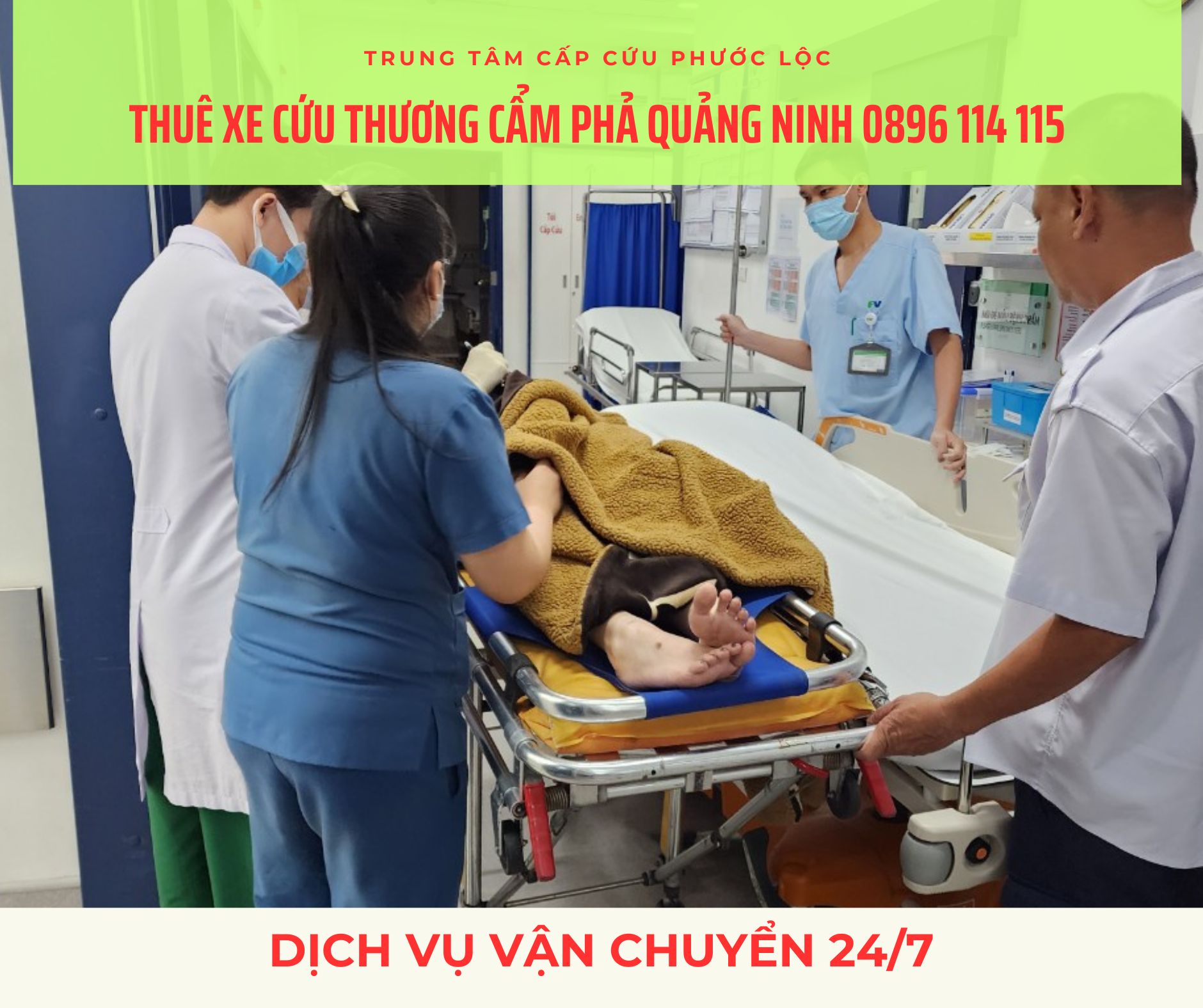 Thuê xe cấp cứu Cẩm Phả Quảng Ninh 0896 114 115