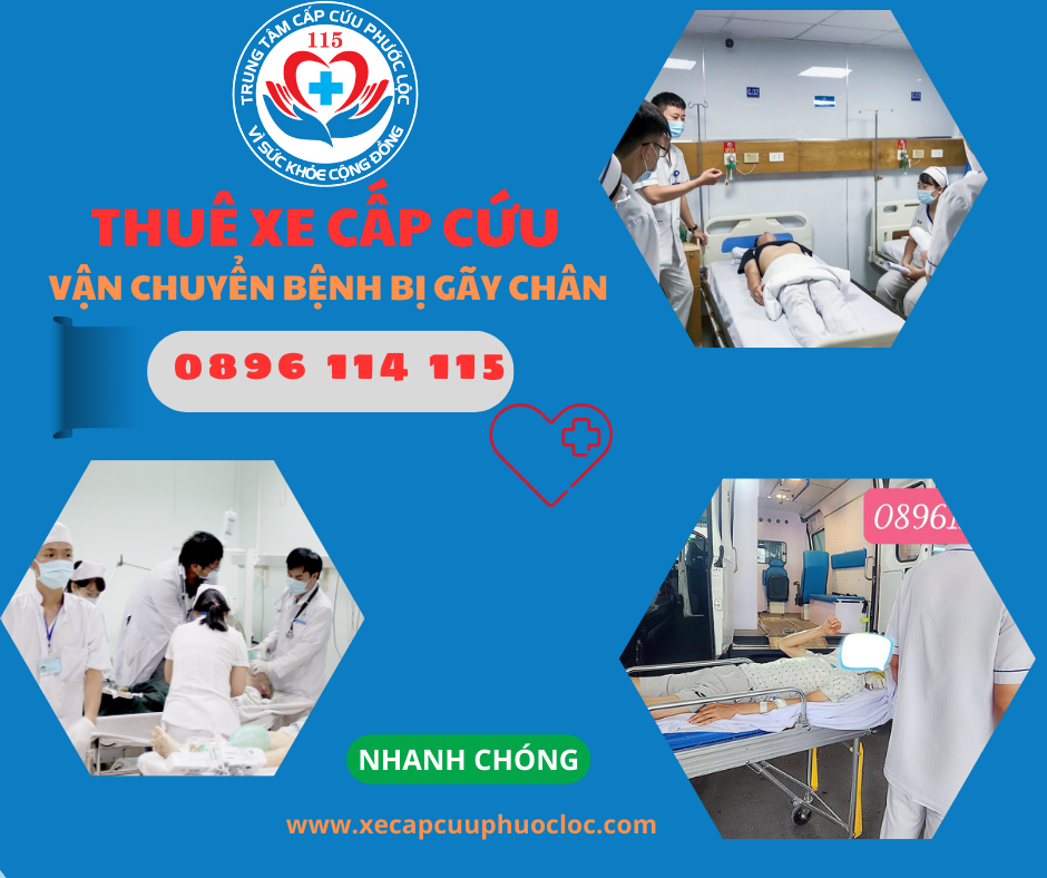 vận chuyển bệnh nhân bị gãy chân không thể tự đi lại được hotline 0896114115
