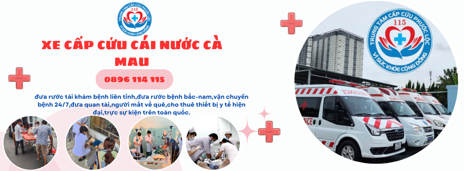 Dịch vụ đưa rước bệnh bằng xe cấp cứu từ Huyện Cái Nước, Cà Mau Hotline 0896114115