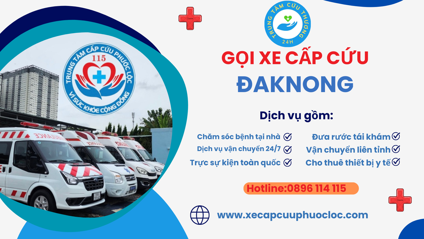 xe cấp cứu Đắk Nông hotline 0896114115