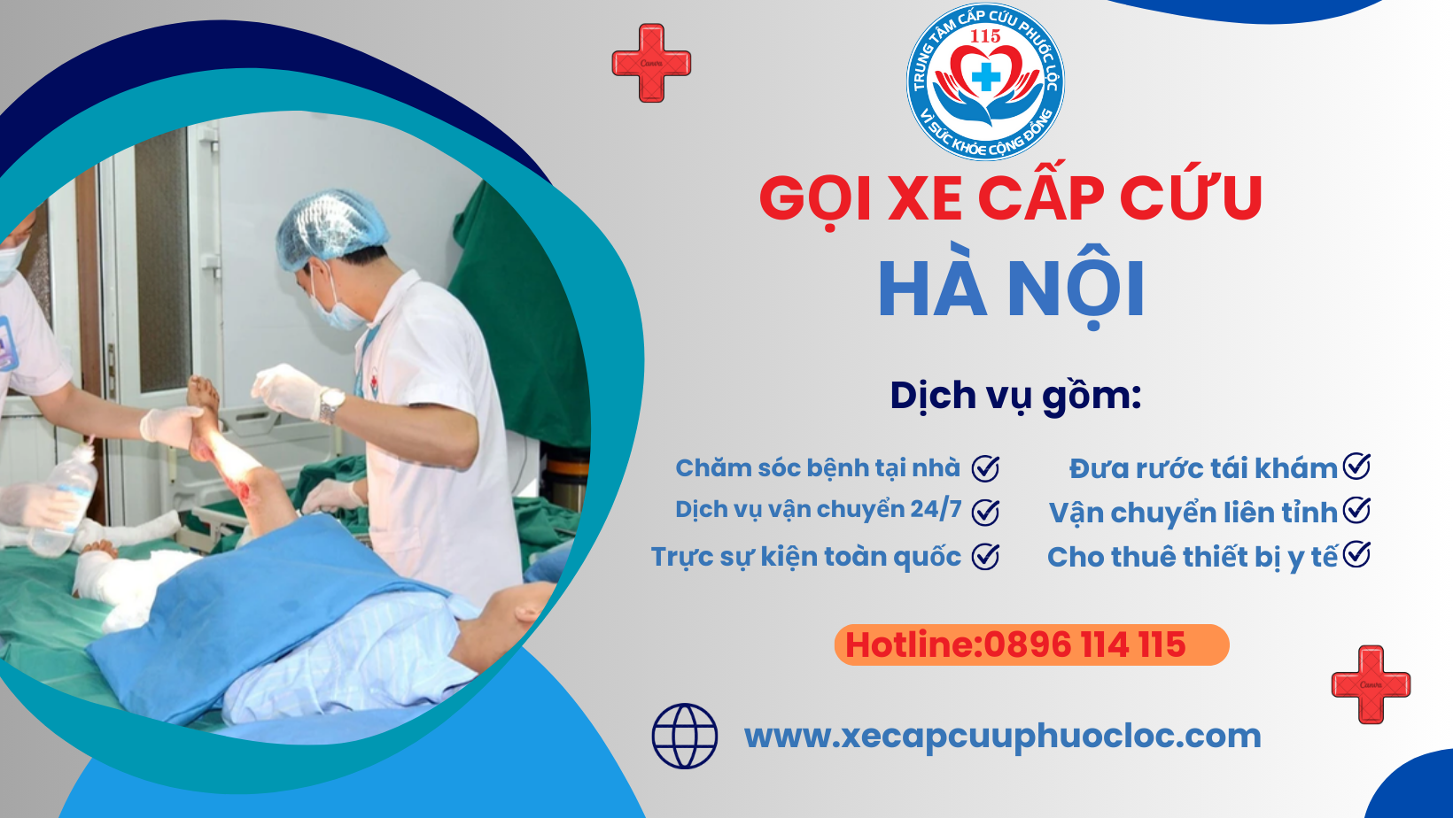 Dịch vụ thuê xe cấp cứu Hà Nội và xe cứu thương Thủ Đô chuyên cung cấp dịch vụ đưa đón bệnh nhân trên toàn quốc