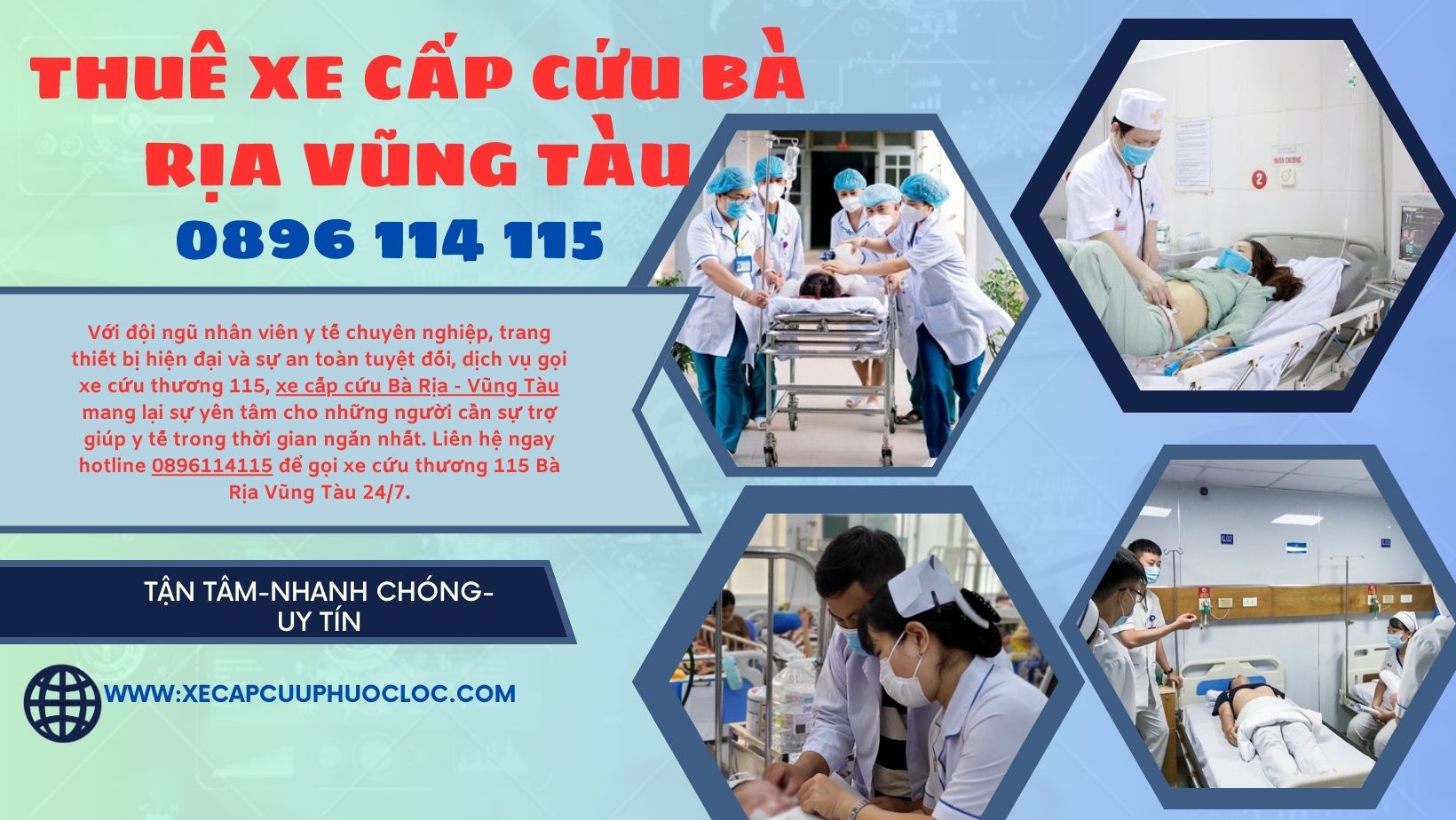 Dịch vụ gọi xe cấp cứu từ Bà Rịa Vũng Tàu
