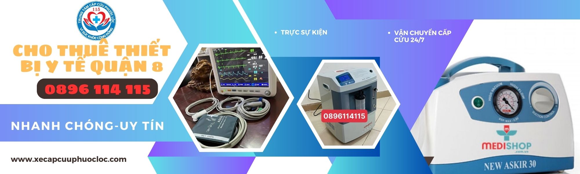 cho thuê máy thở, máy tạo oxy, hay máy hút đàm tại quận 8