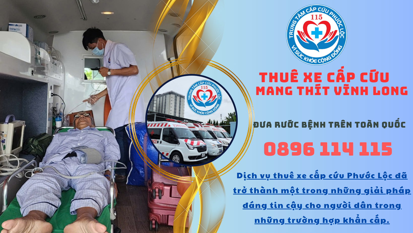 thuê xe cấp cứu huyện Mang Thít Vĩnh Long 0896114115