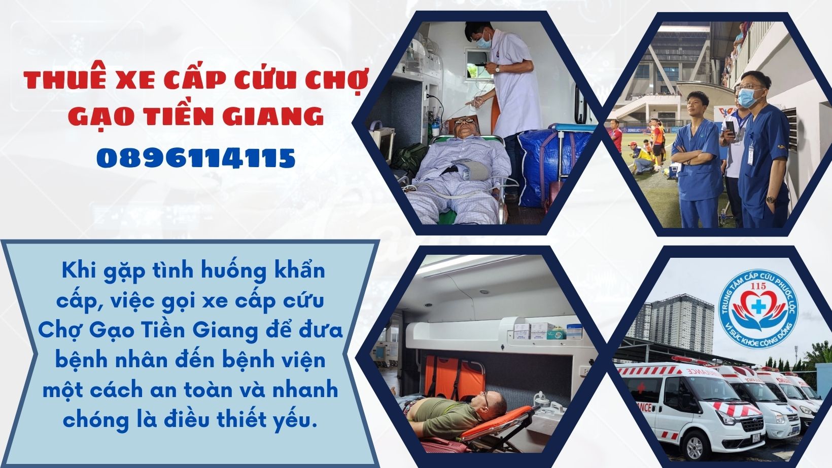 gọi xe cấp cứu Chợ Gạo Tiền Giang