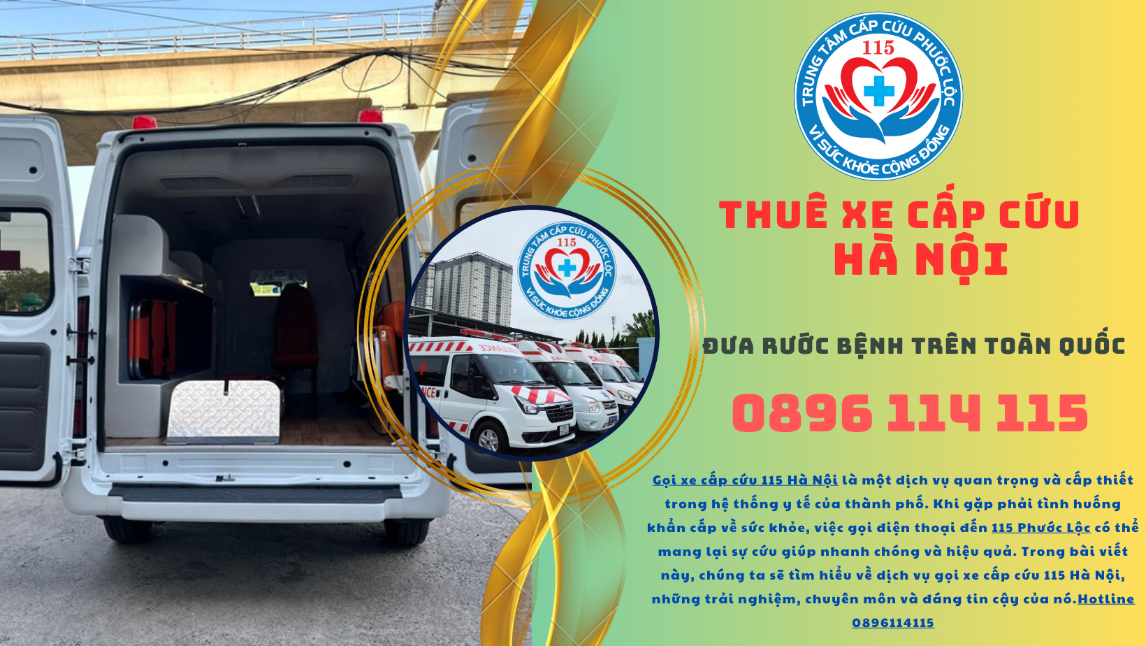 Gọi xe cấp cứu 115 Hà Nội hotline 0896114115