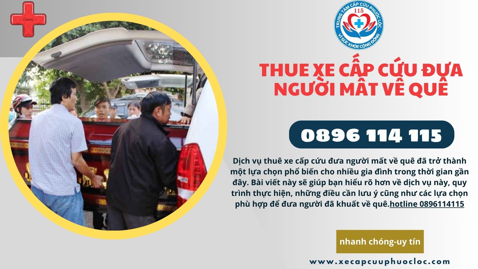 thuê xe cấp cứu đưa người mất về quê