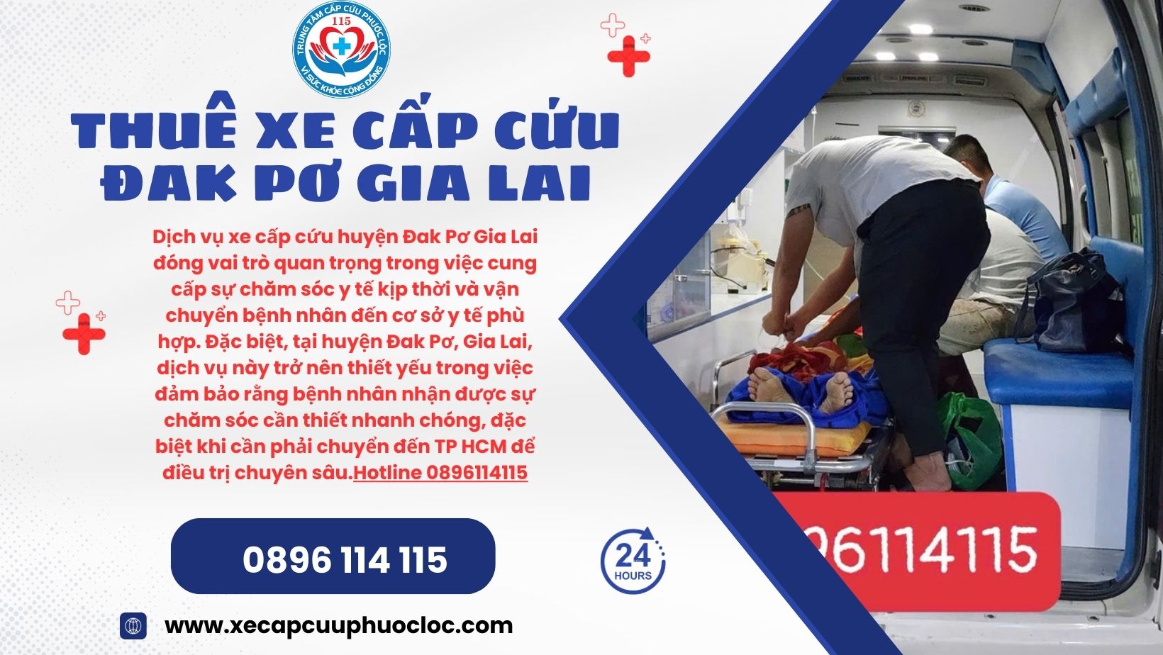 xe cấp cứu huyện Đak Pơ Gia Lai