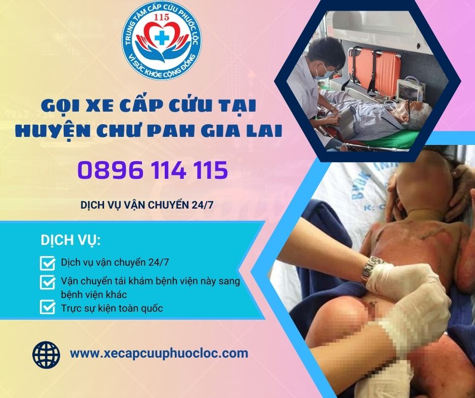 xe cấp cứu Chư Pah, Gia Lai hotline 0896114115