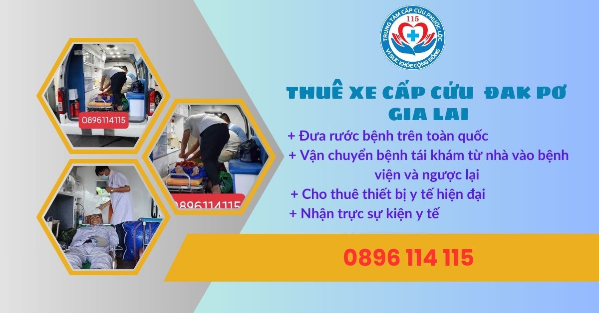 xe cấp cứu huyện Đak Pơ Gia Lai HOTLINE 0896114115