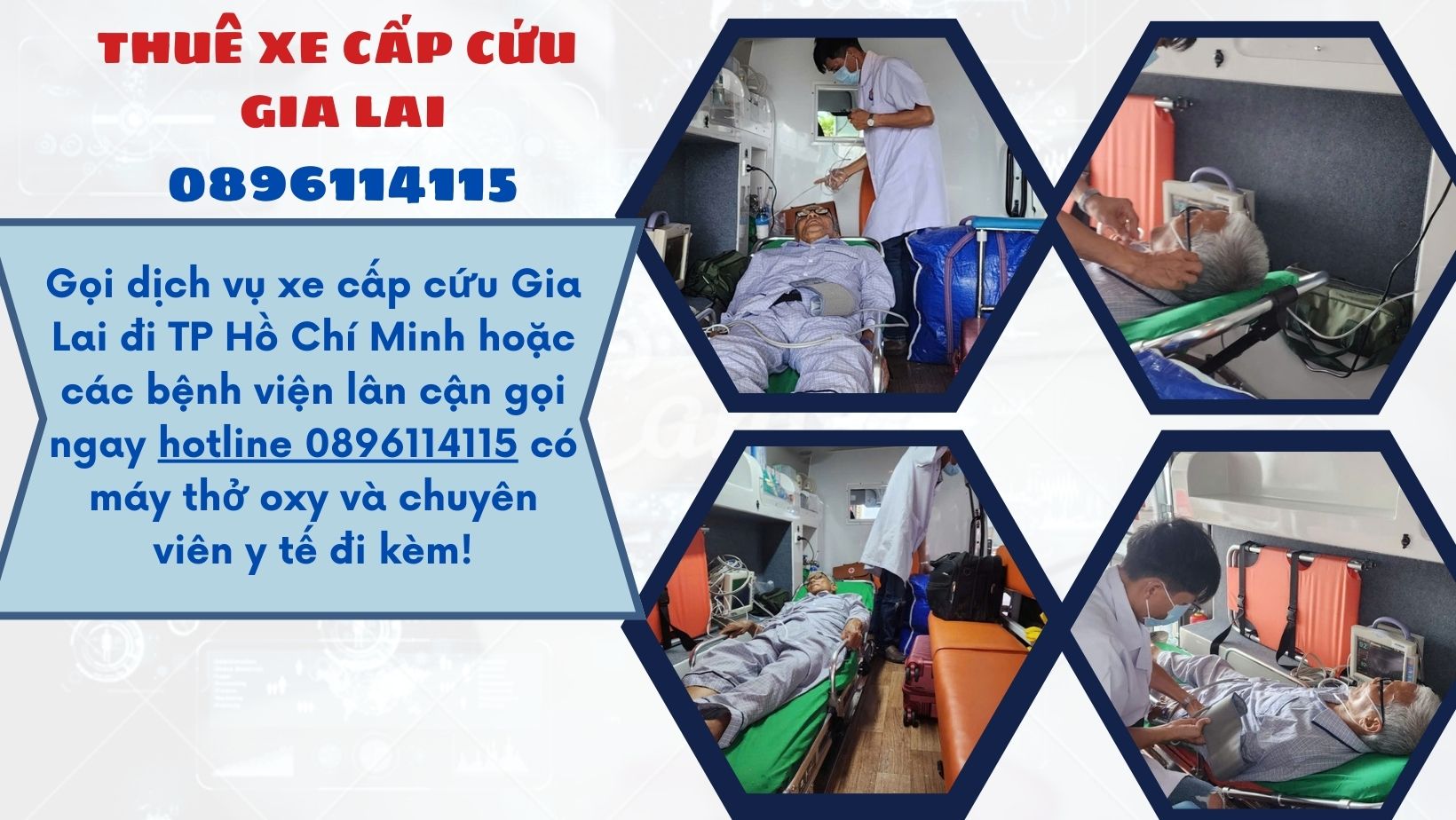 xe cấp cứu Gia Lai hotline 0896114115