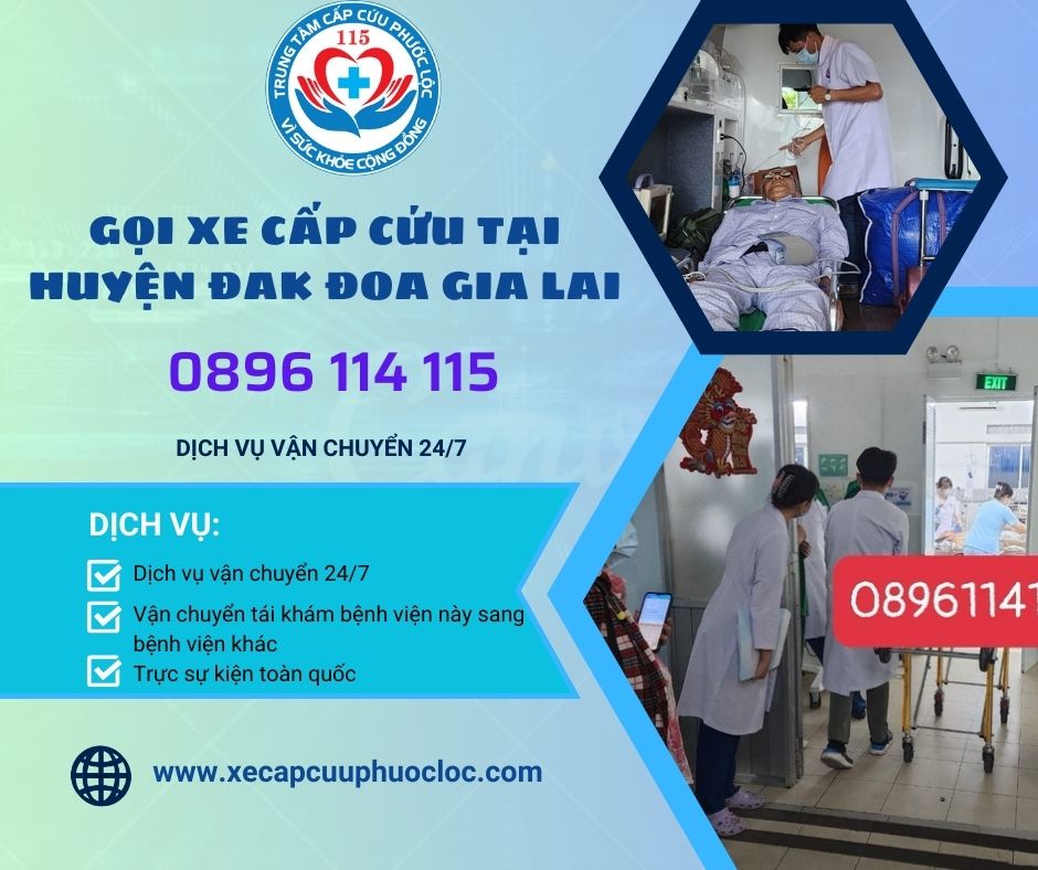 xe cấp cứu Tại huyện Đak Đoa Gia Lai