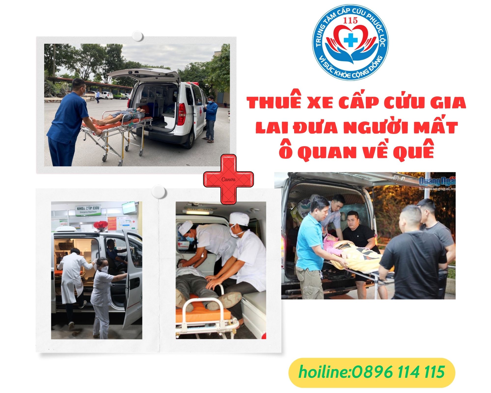 vận chuyển người mất bằng xe cấp cứu Gia Lai hotline 0896114115