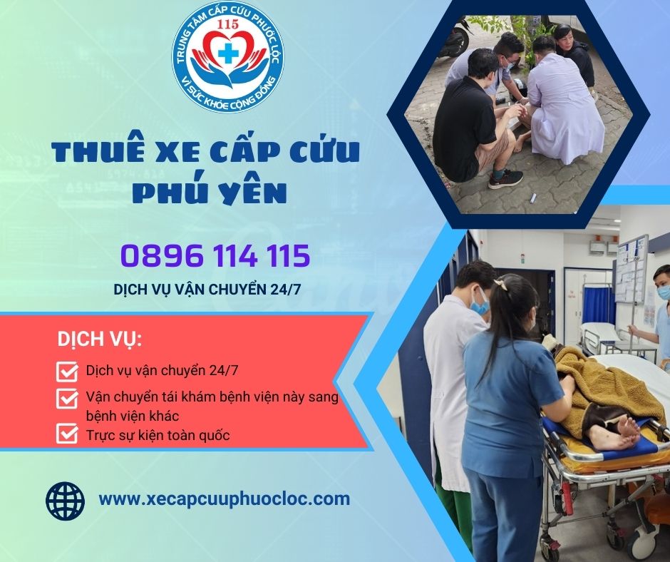 tổng đài xe cứu thương Phú Yên hotline 0896114115