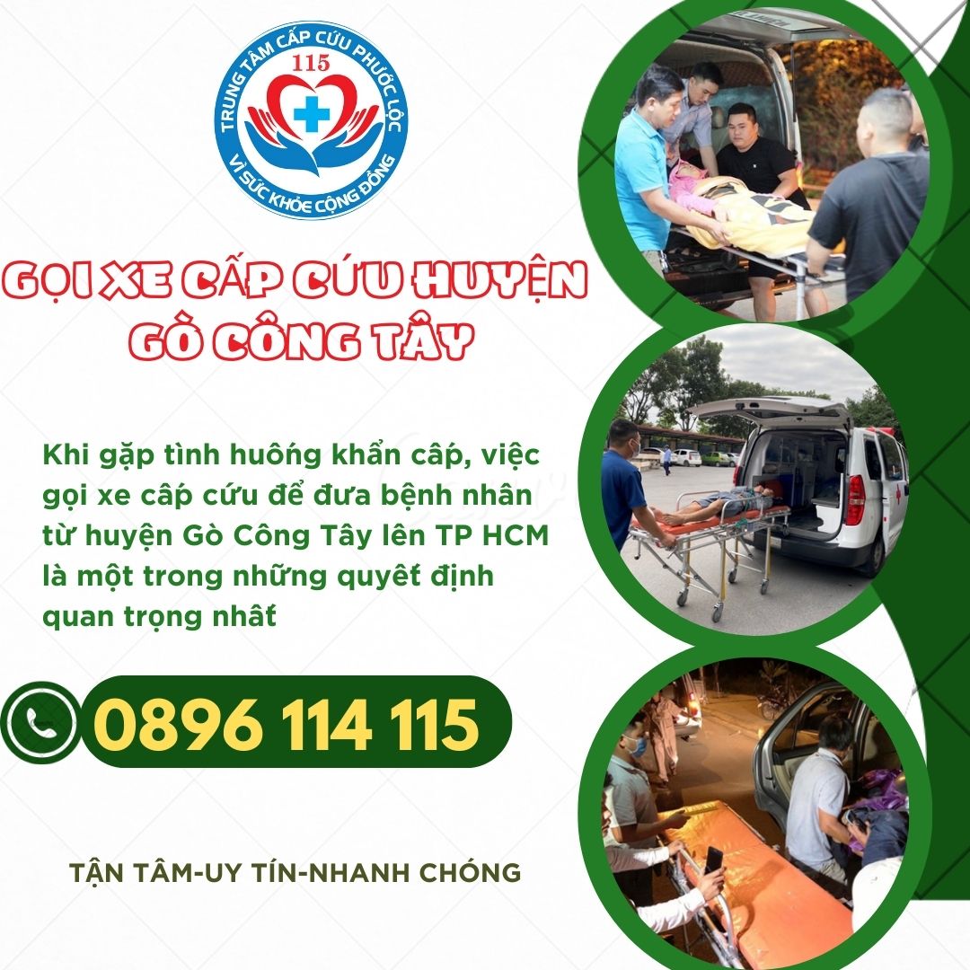 gọi xe cấp cứu Gò Công Tây Tiền Giang