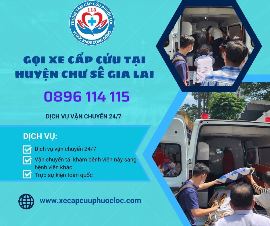 thuê xe cứu thương huyện Chư Sê Gia Lai