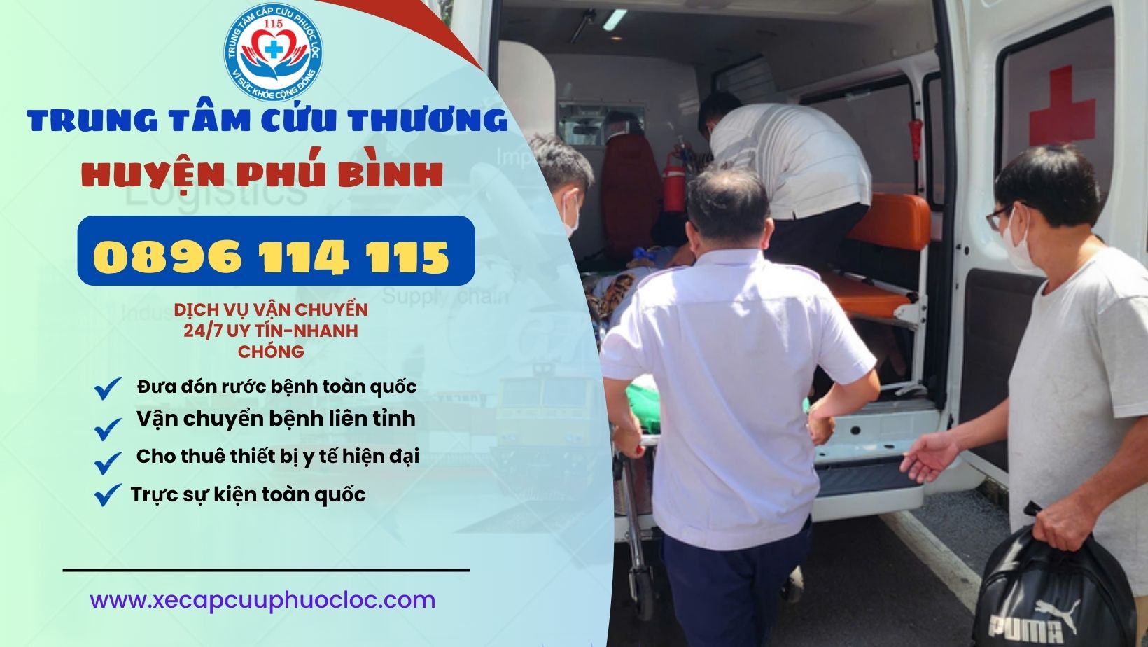 Tổng đài xe cấp cứu huyện Phú Bình tỉnh Thái Nguyên