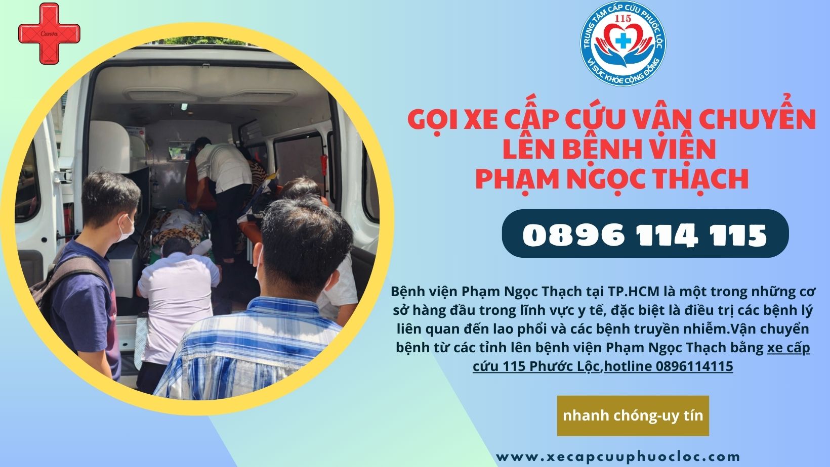 Vận chuyển bệnh từ các tỉnh lên bệnh viện Phạm Ngọc Thạch