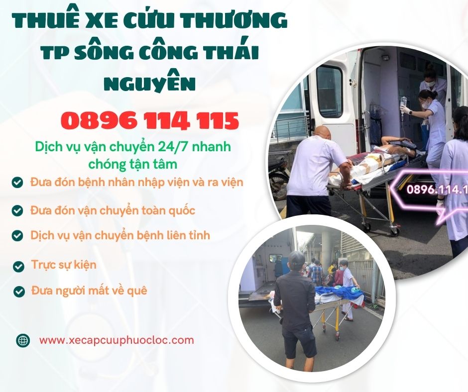 thuê xe cấp cứu tại TP Sông Công Thái Nguyên