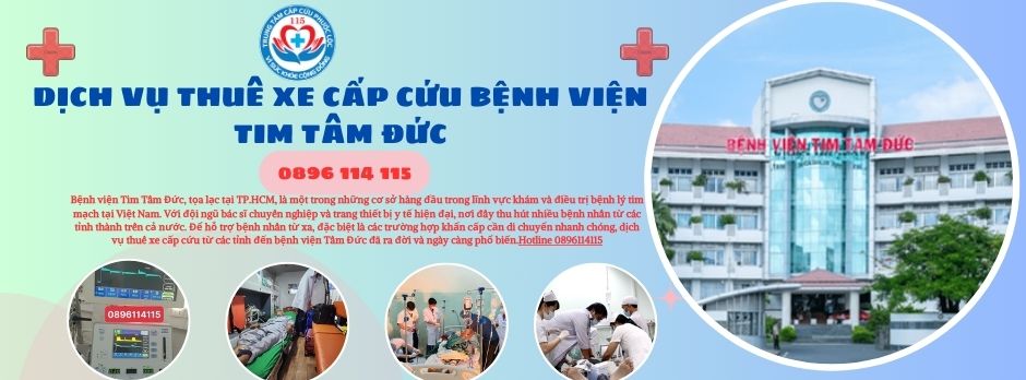 dịch vụ thuê xe cấp cứu từ các tỉnh đến bệnh viện Tâm Đức hotline 0896114115
